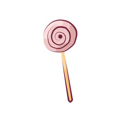 Children's clip art made of pink lollipop.