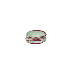 Children's clip art made of blue macaroon.