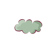 Children's clip art from a blue cloud.
