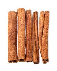 cinnamon isolated on white background.