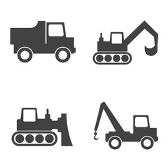 construction equipment for the construction of houses, buildings and roads