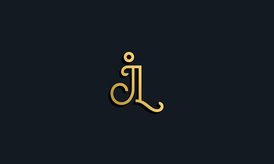 Luxury fashion initial letter JL logo.