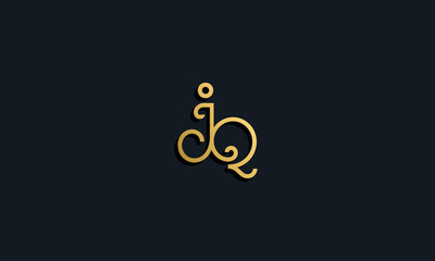 Luxury fashion initial letter JQ logo.