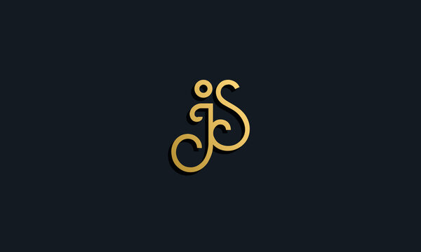 Luxury fashion initial letter JS logo.