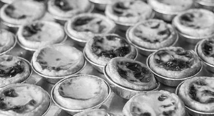 Hot-baked egg tarts from the oven