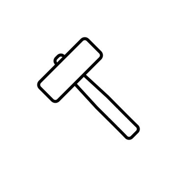 Hammer icon, logo. Vector Illustration.