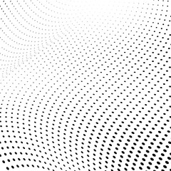 Naklejka premium Abstract halftone wave dotted background