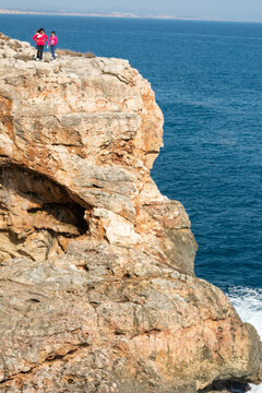 seascape, cliff in the mediterranean sea, greatness of nature,