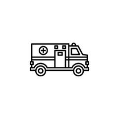 ambulance vector icon. transportation and vehicle icon outline style. perfect use for icon, logo, illustration, website, and more. icon design line style