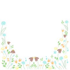 contemporary flower frame for ducments and letter blanks