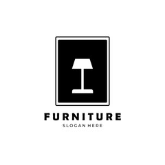 furniture Minimalist logo badge vintage vector illustration design