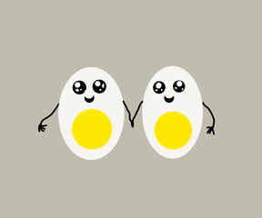 drawing of food. halves of an egg. boiled egg. cute drawings of food. simple drawing