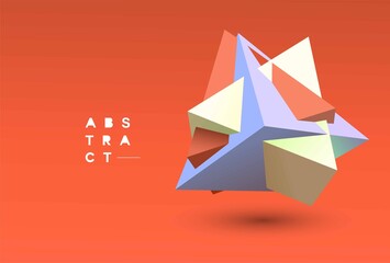 Abstract 3d vector of Geometric Background. 3D Concept illustration.