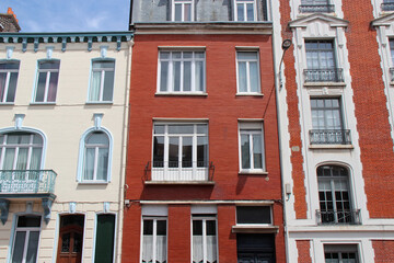 Naklejka premium houses in lille (france)