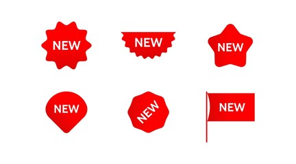 sticker tag new ribbon icon badge label. Vector isolated symbol illustration