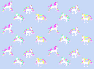 cute unicorn. vector background with unicorns 