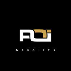 POI Letter Initial Logo Design Template Vector Illustration