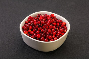 Sweet and tasty cranberry in the bowl
