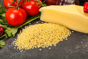 Raw Italian pasta - Stelline for cooking