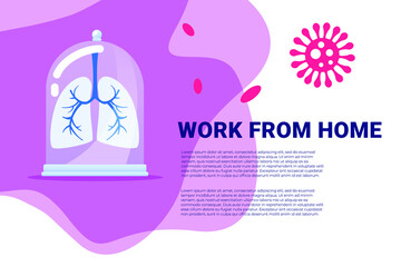 Stay home vector illustration. Quarantine, pandemia