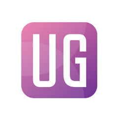 UG Letter Logo Design With Simple style