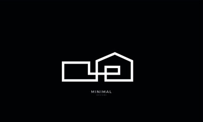 A minimal line art house logo	
