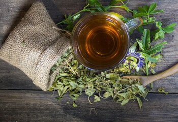 dried leaves of passiflora to drink sedative tea