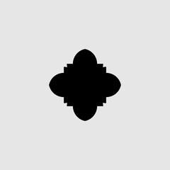 Christian cross flat icon. Simple style christian religion holiday poster design background symbol. Logo design element. T-shirt printing. Vector for sticker.