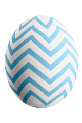 Large picture of an isolated easter egg with a stripes pattern.