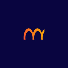 Modern M Letter Logo Design