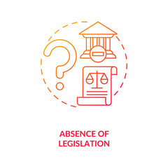 Legislation absence concept icon. E-waste management challenge idea thin line illustration. Laws according electronics reuse. Safe and secure disposal. Vector isolated outline RGB color drawing
