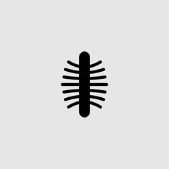 Centipede flat icon. Simple style nature insect poster design background symbol. Logo design element. T-shirt printing. Vector for sticker.
