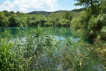 Krka National Park is located near the town of Sibenik on the river Krka consisting of numerous waterfalls and ponds