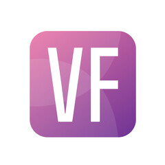 VF Letter Logo Design With Simple style