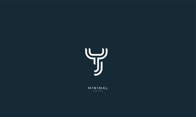 Alphabet letter icon logo YJ