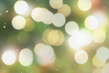 Abstract blurry golden bokeh effect with bright light for Christmas eve.