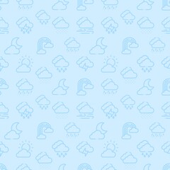 seamless pattern with weather symbols 