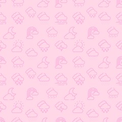 seamless pattern with weather symbols 