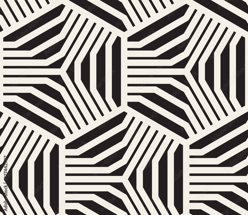 Wall mural vector seamless pattern. modern stylish abstract texture. repeating geometric tiles