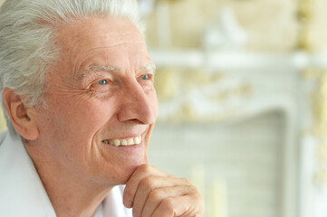 portrait of smiling  senior man