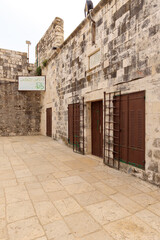 Utility  rooms are located on the side of the closed Golden Gate - Gate of Mercy, on the Temple Mount in the Old Town of Jerusalem in Israel