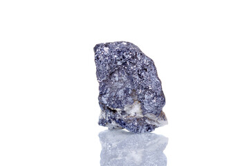 macro mineral stone Galena on a white background