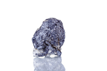 macro mineral stone Galena on a white background