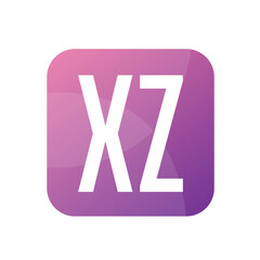 XZ Letter Logo Design With Simple style