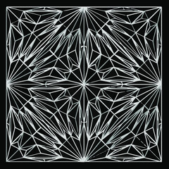 Black and white geometric pattern.