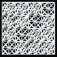 Black and white geometric pattern.