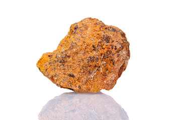 macro mineral stone hemimorphite on a white background close-up
