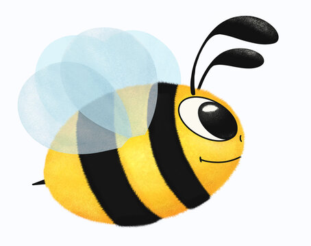 Cute bee clipart, bees illustration, bug, png clip art, digital summer clipart, Hand Painted