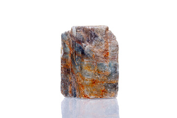 macro mineral stone Kyanite on a white background