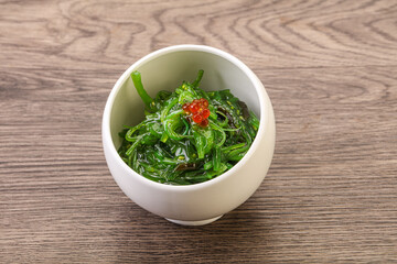 Asian traditional chukka salad in the bowl